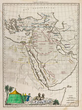 1812, Carte ancienne Hébreux Egypte, Israël, Palestine. Malte-Brun. Hebrews map