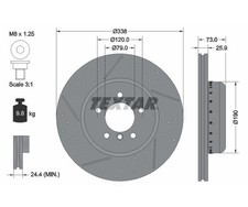 1X TEXTAR Disque De Frein Pro