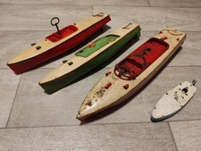 Lot Jouets Tôle anciens Canots Jep Hornby Meccano Neptune Ruban Bleu 
