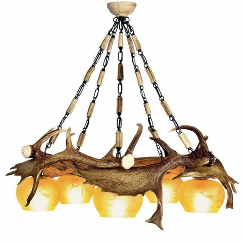 Lustre avec vrai - de, daim