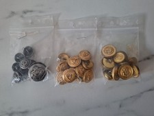 Boutons anciens métal bombé