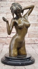 Sculpture Art Déco Collectible Femme Nue Corps Féminin Statue Figurine En Bronze