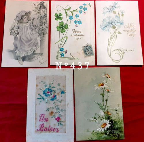 437 lot 5 cartes - n°437,