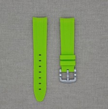 Tempomat 20mm Incurvé Citron Caoutchouc Bracelet Pour Rolex Submariner, Swatch