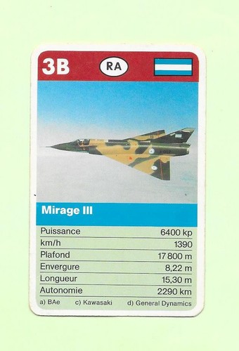 Carte mirage iii - carte,