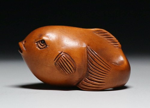 Ancien poisson tampon japonais - ancien,