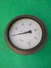 Gros manomètre d'air de bateau en bronze laiton, déco. 