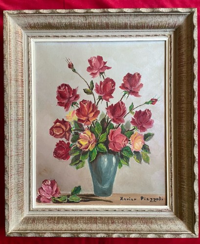 Oil canvas roses - roses, by