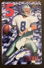 TROY AIKMAN 1996 CLEAR ASSETS PHONE CARD 5$