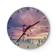 Horloge murale en verre