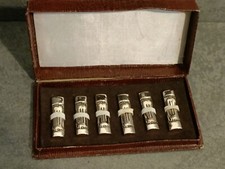 6 Porte-couteaux Bambou /Bronze Argenté Ancien 