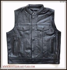 Gilet Jacket en Cuir de