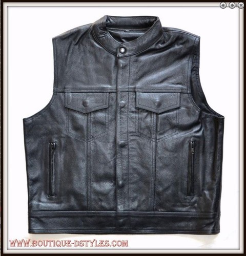Gilet jacket cuir de - cuir,
