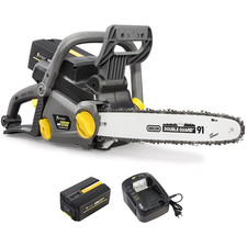 Tronçonneuse sans fil à batterie, 40 V, guide 16 pouces, GT ELEC + batterie 4 Ah