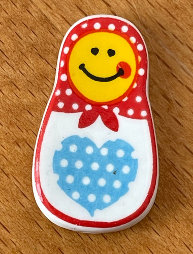 Fève poupée russe smiley - poupée,