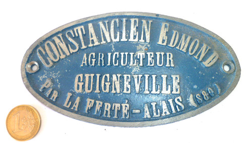 Ancienne plaque agriculteur - plaque, d'agriculteur