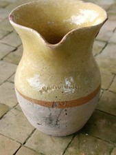  POT Pichet en Terre Cuite Vernissée XIXème - poterie - France Provençale