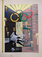 Barcelona olympics art poster 1992 spain vintage poster