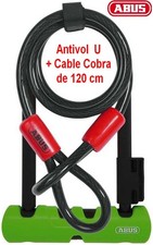 ANTIVOL U - ULTRA 410/150HB 180 + Fixation + Cable COBRA de 120 cm diamètre 10mm