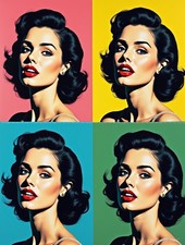 Affiche A4 Femme Pop Art Chic
