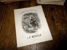 Blonde aux doux yeux aubade partition piano chant 1865 Wekerlin