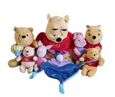 Winnie L'ourson Disney Lot de 6 Peluches Doudou + Range Pyjama 50 cm - Porcinet