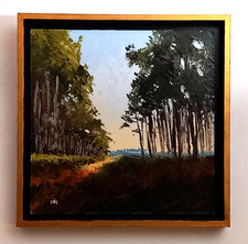 paysage  "CLAIR OBSCUR FORESTIER  " -  artiste réf   DROUOT ARTPRICE AKOUN