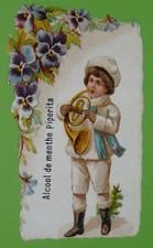 CHROMO 1890-1900 ALCOOL DE MENTHE PIPERITA ENFANT MUSIQUE COR D'HARMONIE