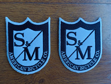 S&M BMX 2 PATCHES BADGES SCHWINN GT TNT MCS CW HUTCH GHP HARO BOSS MONGOOSE NEW