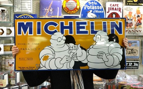 Plaque emaillee michelin - emaillee,