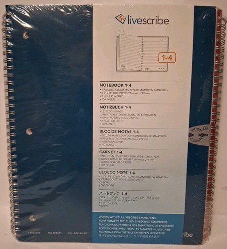 Livescribe notebooks x - notebooks, 8"