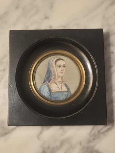 Miniature ancienne peinte - , et