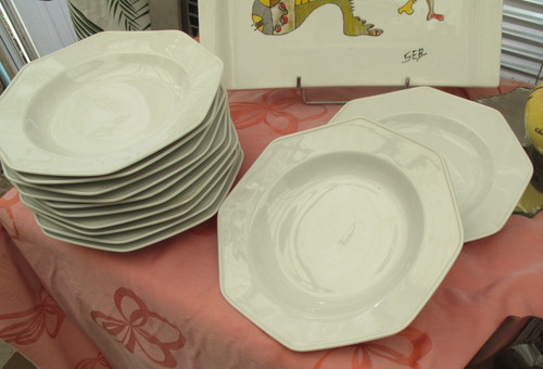 Assiette sen porcelaine de - ,
