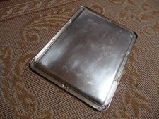 Plateau ancien en métal argenté - 21 x 16 cm