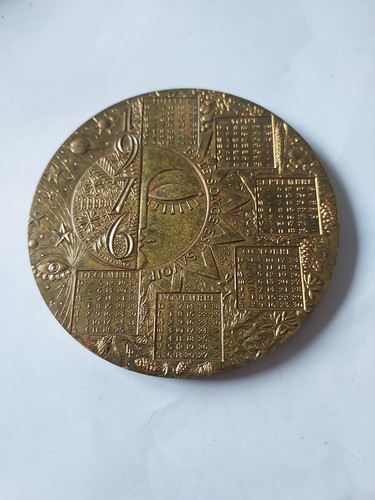 Medaille bronze calendrier - medaille, en