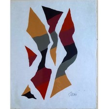 GISCHIA Léon (1903-19991)  "Abstraction" Lithographie/Papier