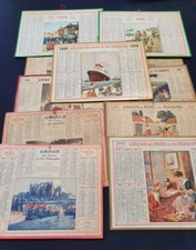 Lot de 11 calendriers PTT - 1900/1902 / 1927 à 1928 / 1932 à 1935