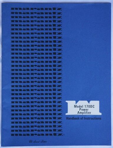 Marantz original instruction - marantz,