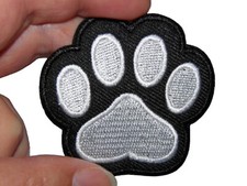 Patch renfort écusson brodé thermocollant Empreinte patte de chat chien animaux