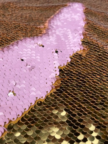 Tissu pailleté réversible
