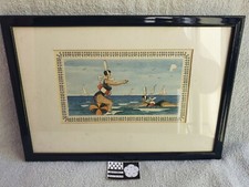 Cadre tableau Bigouden Bretagne voilier mer BZH Marine Nautique 32 x 22 cm