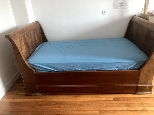 Lit ancien noyer - lit,