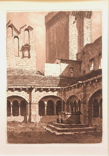 Gravure eau forte de - de, j