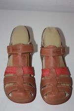 KICKERS  Sandales à Lanières Cuir marron et Rose T 34 TBE