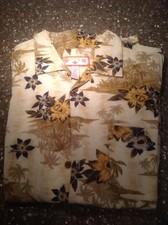 Caribbean Joe Short Sleeve hawaiian Print Shirt mens Regular XL