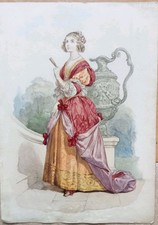 Tableau Ancien Aquarelle