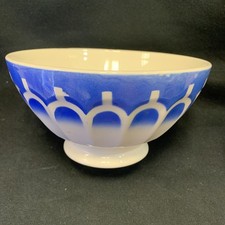 ANCIEN Gros BOL FAIENCE Bleu  Sarreguemines (86)