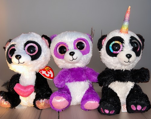 Lot peluches panda ty - peluches, tbe