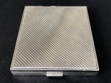 Superbe ancien POUDRIER ART DECO en ARGENT MASSIF poinçon TETE DE MINERVE