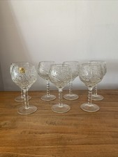 7 verre à vin cristal taillé